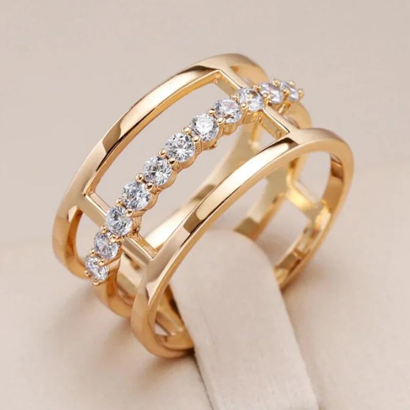 Geometric Water Droplet Shape Zircon Rings Set For Women Birthday Party Gift Accessories Custom Jewelry Beauty World Shop
