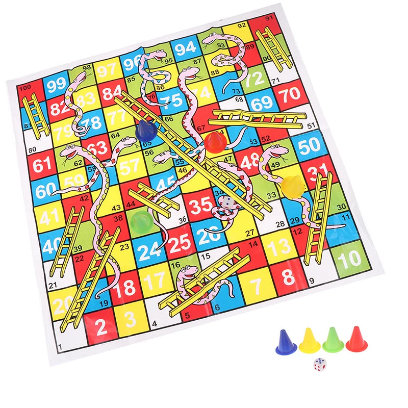 Snake Ladder Educational Kids Children Toys Family Interesting Board Game Gifts Beauty World Shop