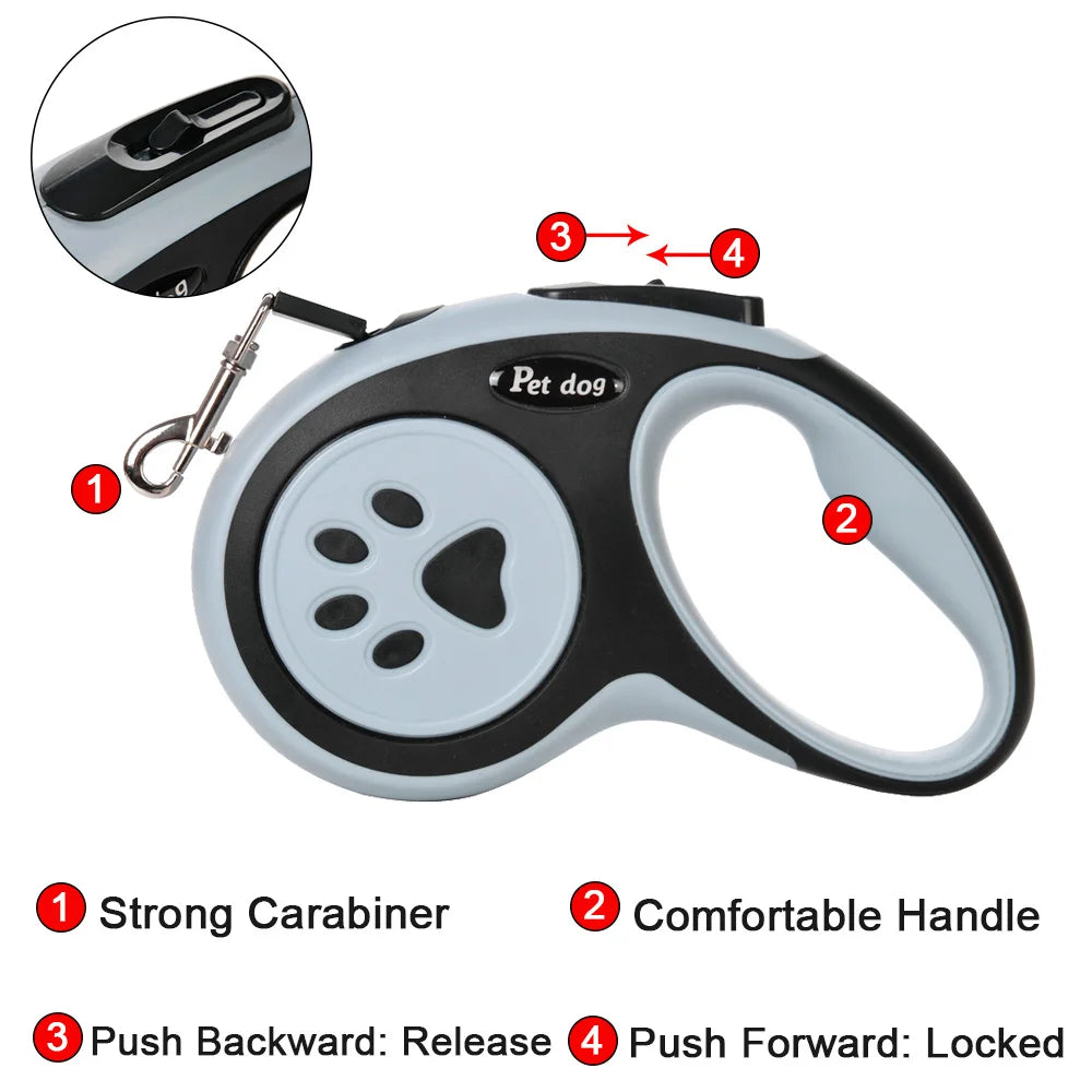 3m 5m Nylon Pet Dog Leash Automatic Retractable Extending Rope Puppy Walking Running Traction Roulette For Small Big Dogs Cats Beauty World Shop