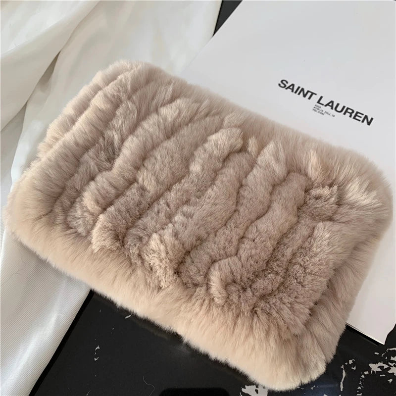 Women Handmade Stretch 100% Real Rabbit Fur Scarf Knit Genuine Rex Rabbit Fur Headbands Girls Natural Rabbit Fur Ring Scarves Beauty World Shop