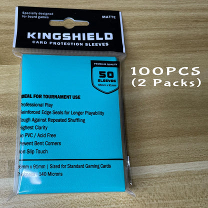 100PCS Matte Colorful Standard Size Card Sleeves TCG Trading Cards Protector Tarot Shield Board Games Cover PKM 66x91mm Beauty World Shop