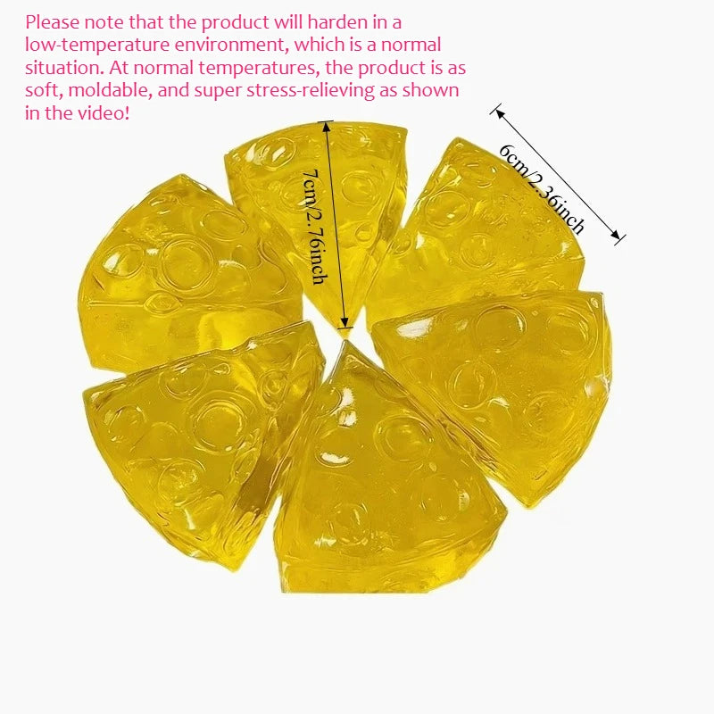 Squishy Honey Cheese Square Fidgets Toys Super Soft Mochi Cheese Squeeze Toy Funny Anti-stress Sensory Toy for Kids Adults Beauty World Shop