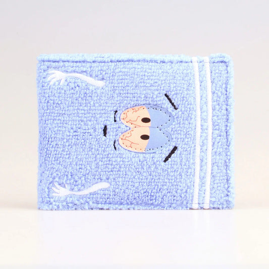 Towel cloth embroidered anime fashion wallet, designer personalized ID card holder Beauty World Shop