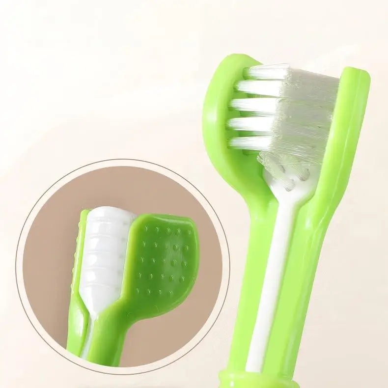 1Pc Pet Toothbrush Dog Cleaning Mouth Toothbrush Three Sided Multiangle Cleaning Tartar Teeth Health Care Tool Pet Supplies Beauty World Shop