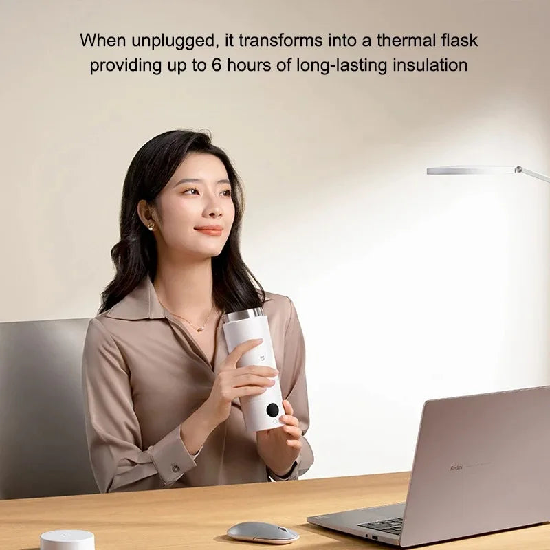 Original MIJIA Portable Electric Kettle 2 Thermos Cup Fast Water Boiler 350ml Smart Temperature Insulated Kettle Travel (CN) Beauty World Shop