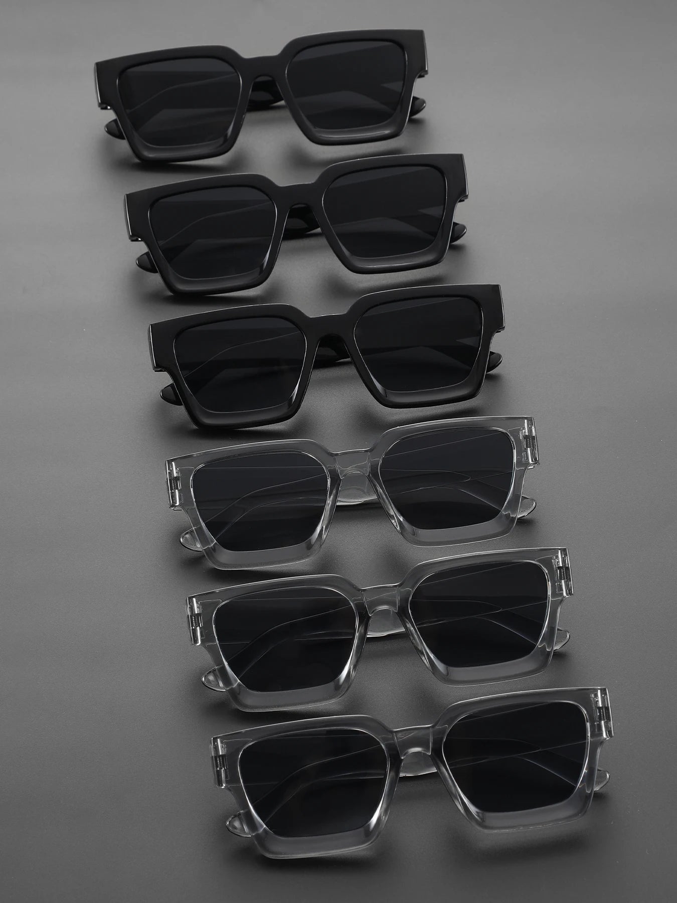 1/2 PC S Classic Fashion Square Plastic Frame Women Sunglasses For Men Daily Life Shades Eyewear Accessories. Beauty World Shop