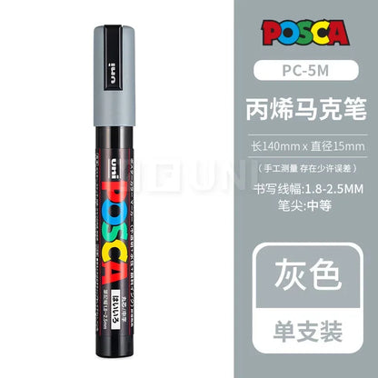 Uni Posca Full Marker PC-1M 3M 5M Multi-Colours Acrylic Permanente Rotulador Poster Graffiti Painting Pen For Fabric Rock Metal Beauty World Shop