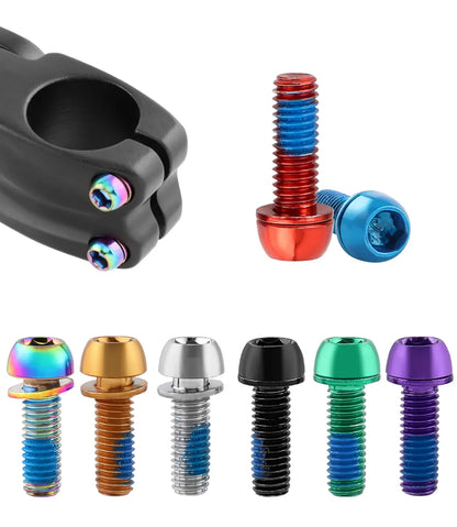 MUQZI 6pcs M6x17mm Disc Brake Caliper Bolts Bike Stem Bolt MTB Crank Arm Screw With Washer Bicycle Parts Beauty World Shop