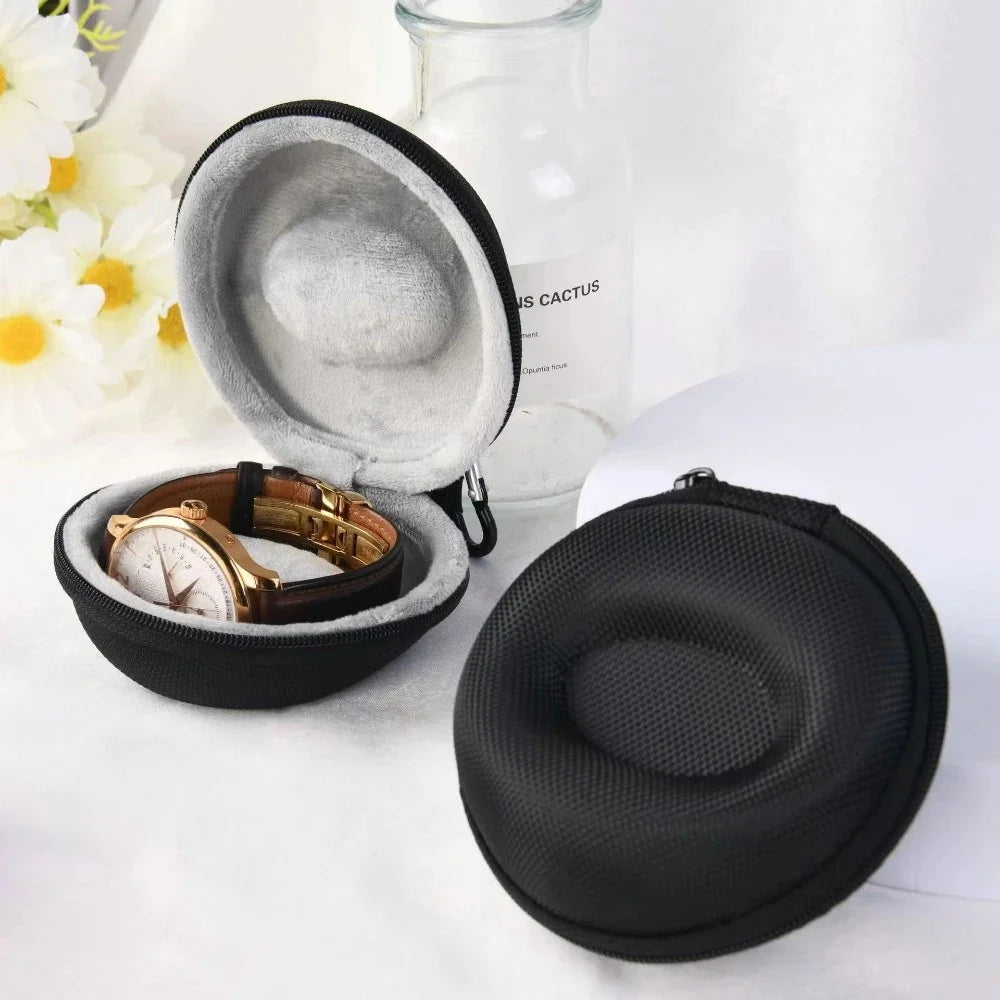 Portable EVA Single Watch Travel Case Watch Storage Organizer Box Watch Holder Waterproof for Smartwatches Zippered Container Beauty World Shop