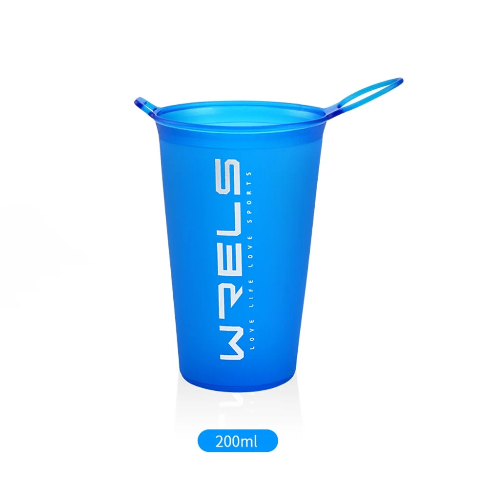 WRELS Folding Water Bottle TPU BPA-Free Collapsible Soft Flask Outdoor Sport Hiking Camping Running Portable Soft Water Bottle Beauty World Shop