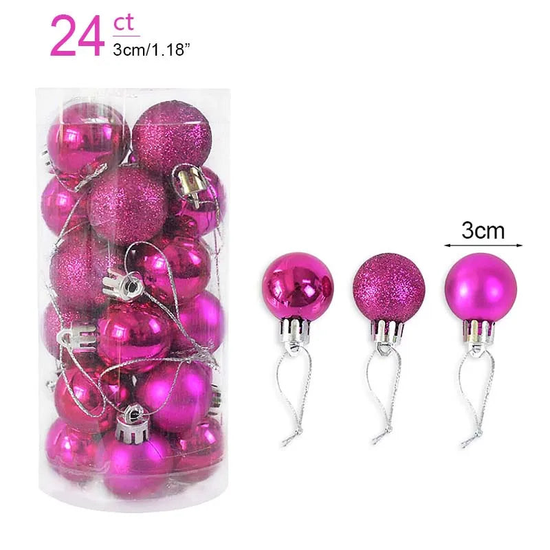 1box Christmas Balls Christmas Tree Ornaments Ball Xmas Hanging Tree Pendants Home Party Decor 2026 New Year Gift Noel Navidad Beauty World Shop
