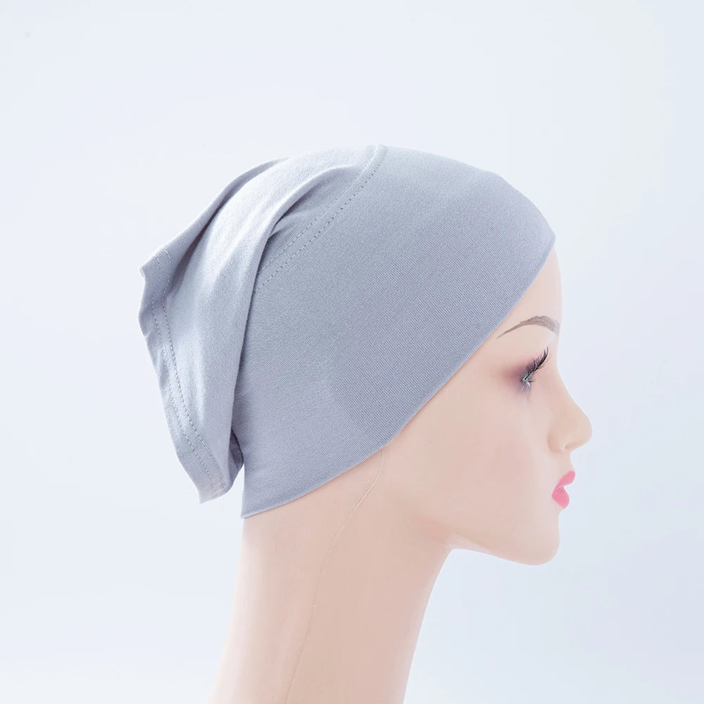56colors Fashion Women Inner Hijab Tube Muslim Cap Bonnet Plain Islamic Underscarf Bamboo Jersey Undercaps Beauty World Shop