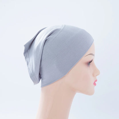 56colors Fashion Women Inner Hijab Tube Muslim Cap Bonnet Plain Islamic Underscarf Bamboo Jersey Undercaps Beauty World Shop