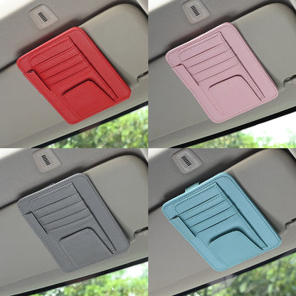 Car Visor Organizer Multi-Pocket Pouch Bag Card Glasses Storage Holder Scratch-resistant Auto Visor Holder For Car Interior Car Beauty World Shop