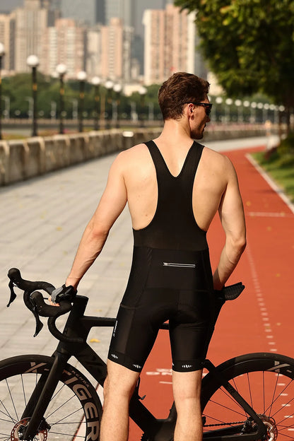 X-TIGER Men's Cycling Bike Bib Short with Phone Pockets 5D Padded Shockproof Breathable Quick-Dry Biking Bicycle Bib Tights Beauty World Shop