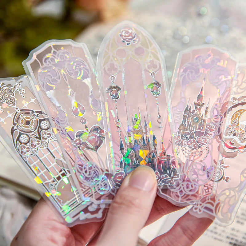 4Style 10pcs/pack Shell Light PVC Bookmark Streamer Dream High Value Ins Fresh Reading Mark Card Decoration Student Stationery Beauty World Shop