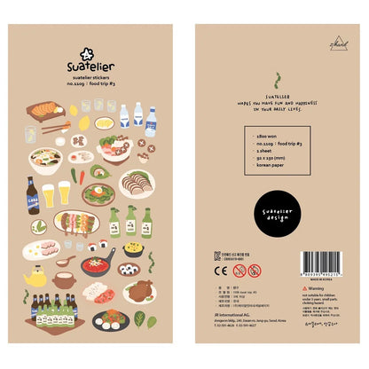 Korean Import Original Suatelier Collection Kawaii Daily Stickers Scrapbooking Diy Journal Stationery Sticker Deco Art Supplies Beauty World Shop