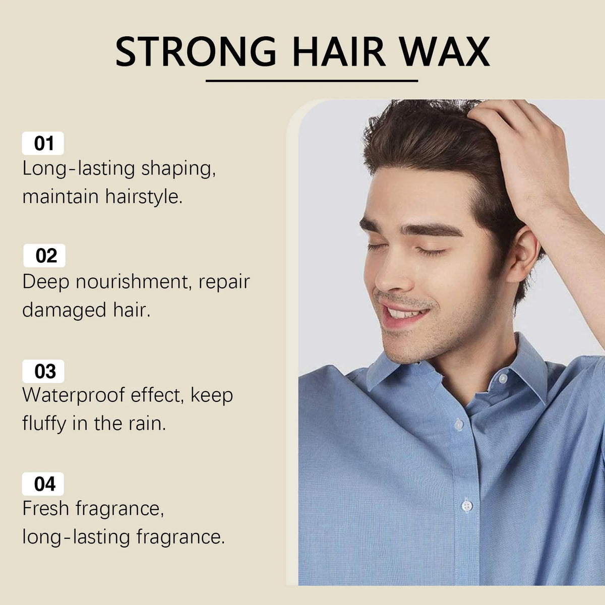 Long Lasting Stying Wax Fluffy Hair Pomade Wax Keep Hair Oil Edge Control Barbershop Tools Salon Hairdressing Mud Hair Styling Beauty World Shop