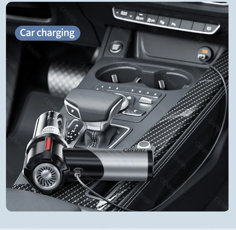 CENRR 998000PA Car Vacuum Cleaner Strong Suction Powerful Handheld Wireless Vacuum Cleaner Mini Blower for Home Appliance Beauty World Shop