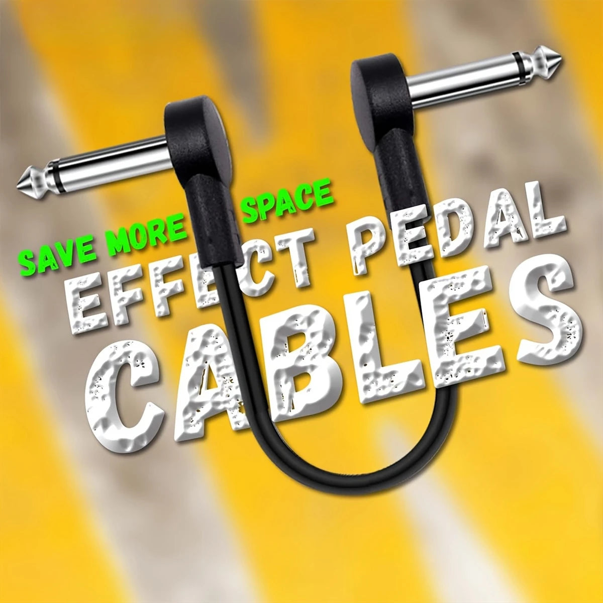 Miwayer Guitar Effect Pedal Flat Patch Cables 5 Inch Length with 1/4 Inch Right Angle Connectors Patch Cable Kit 1 Packs Beauty World Shop