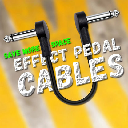 Miwayer Guitar Effect Pedal Flat Patch Cables 5 Inch Length with 1/4 Inch Right Angle Connectors Patch Cable Kit 1 Packs Beauty World Shop