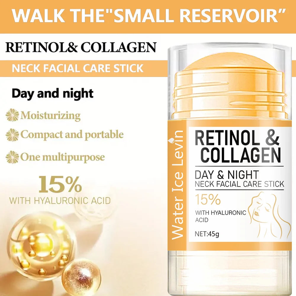 Retinol and Collagen Facial Neck Cream, Lifting Neck, Firming and Moisturizing Skin, Powerful Moisturizing Neck and Facial Skin, Brightening Neck Texture Beauty World Shop