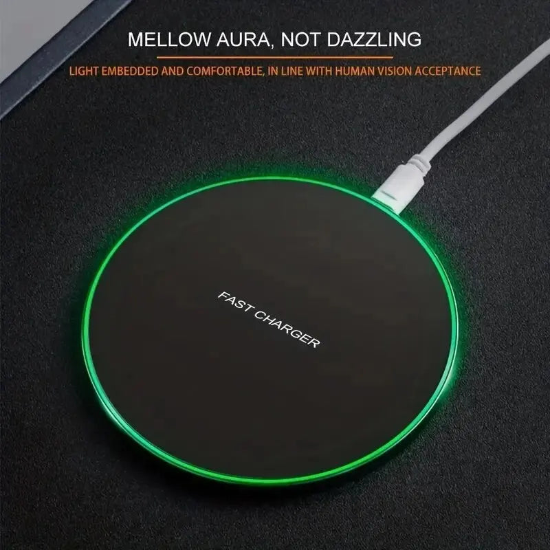 30W Wireless Charger For iPhone 15 14 13 12 X Pro Max Induction Fast Charging Pad Dock Station For Samsung S23 S22 Xiaomi Huawei Beauty World Shop