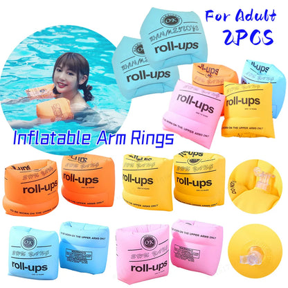 1 Pair/2pcs Thickened Inflatable Water Sleeve for Adult Water Sports Pool Swimming Trainer Buoyancy Arm Rings Swimming Buoy Beauty World Shop