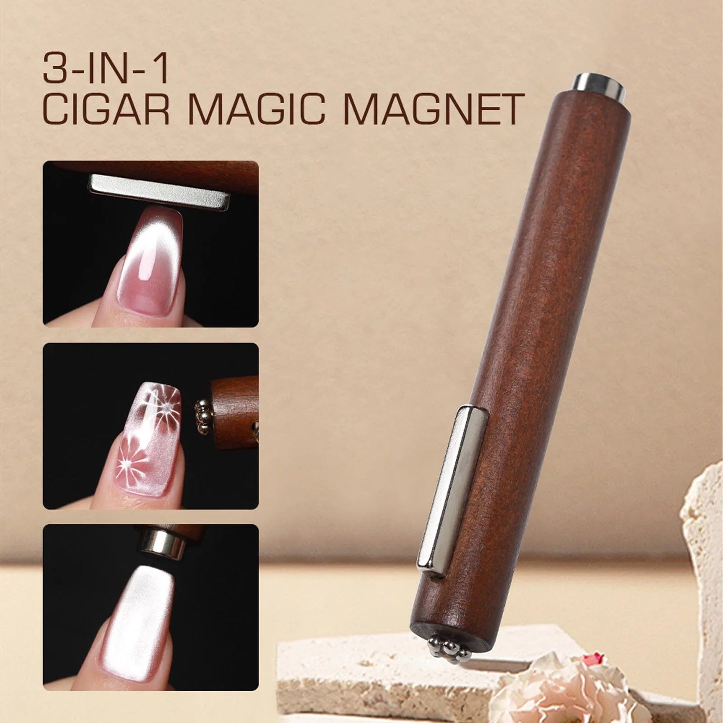 3 In 1 Multifunctional Strong Cat Eye Magnet UV/LED Gel Nail Magnetic Stick for Nail Art Design Manicure Special Tools Beauty World Shop