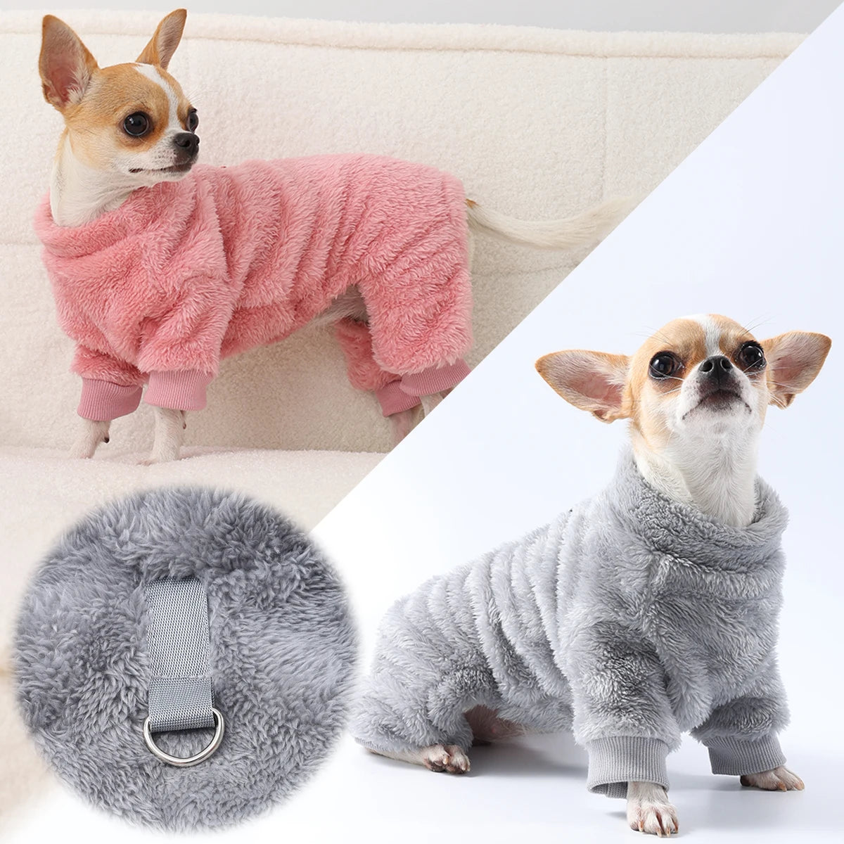Winter Warm Pet Clothes Soft Flannel Dog Jumpsuit Puppy Cats Four Legs Jacket Coat for Small Medium Dogs Chihuahua Yorkie Outfit Beauty World Shop