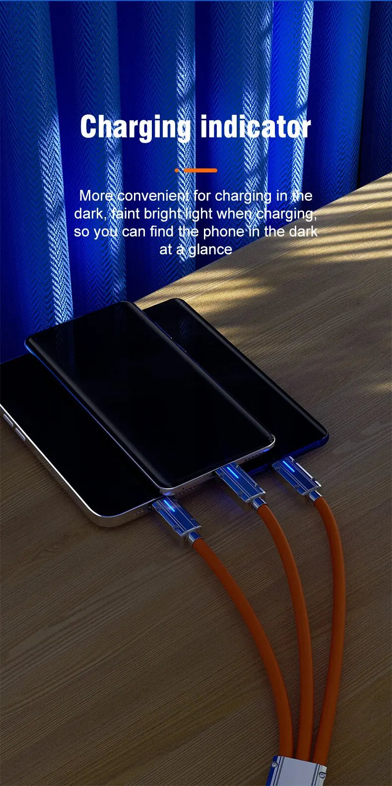 3 In 2 Type-C Mobile Phone Usb Fast Charging 66w Data Cable Suitable For iPhone Huawei OPPO Xiaomi Samsung Redmi Charging Cable Beauty World Shop