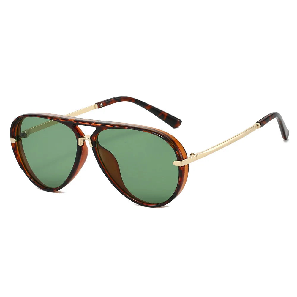 Trendy Oversized Pilot Sunglasses Women Men Vintage Retro Classic Designer Sun Glasses UV400 Protection Fashion Ladies Shades Beauty World Shop
