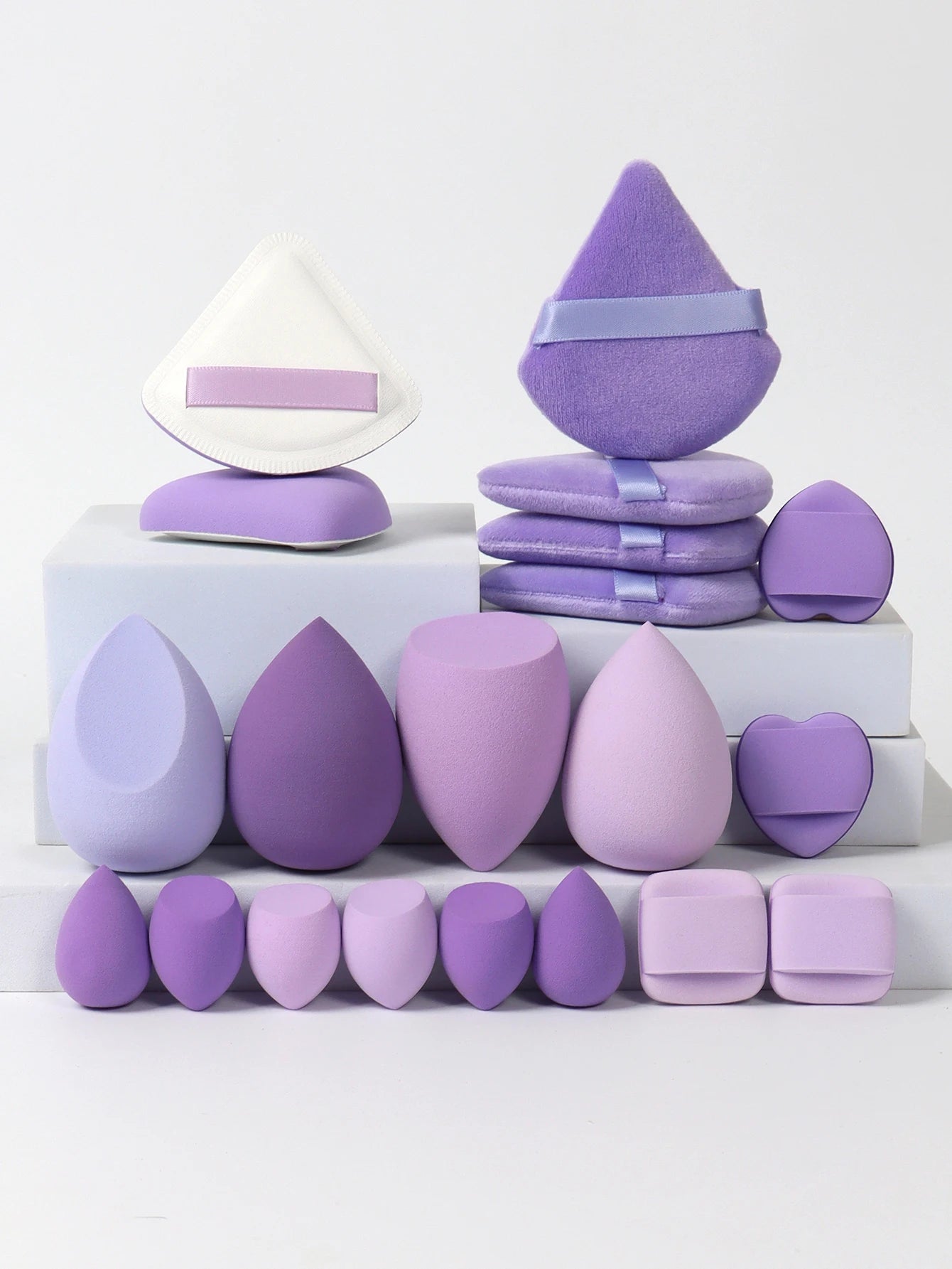20 Pcs Pink Makeup Sponge and Makeup Puff Set Suitable for Face Cream and Powder Concealer Powder Makeup Machine Beauty World Shop