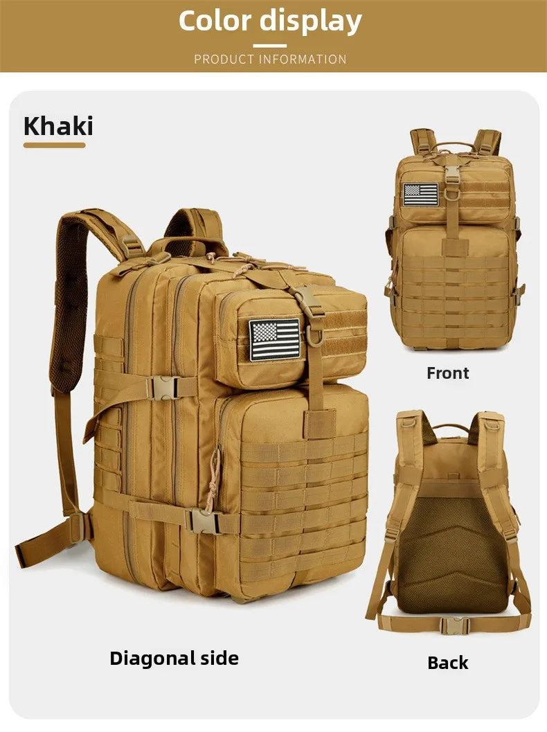 Adjustable Shoulder Straps Hiking Backpack Zipper Closure Travel Sports Camping Mountaineering Cycling Outdoor Unisex Foldable L Beauty World Shop