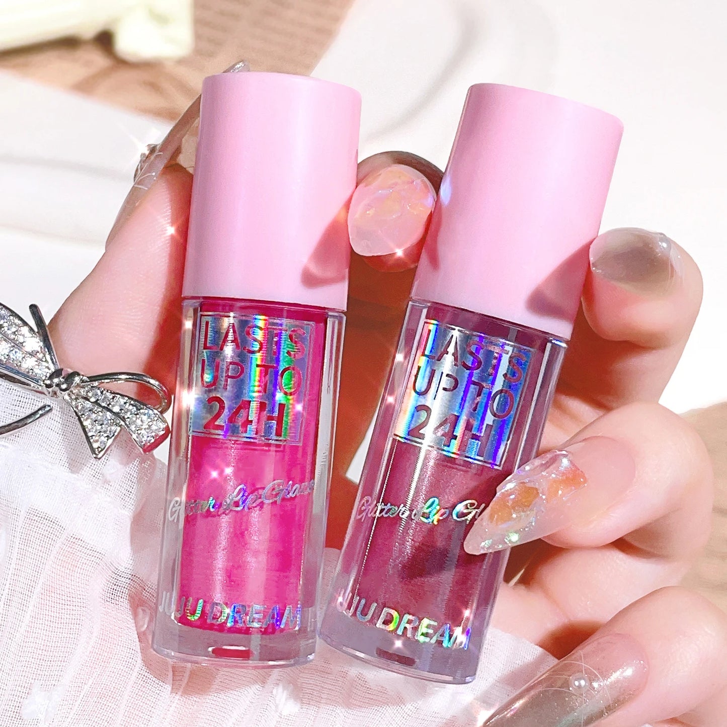 Sparkling Gloss Lip Balm – Water-Gloss Mirror Finish, Moisturizing, Hydrating, Non-Sticky, Cup-Proof, Plump Lips Beauty World Shop