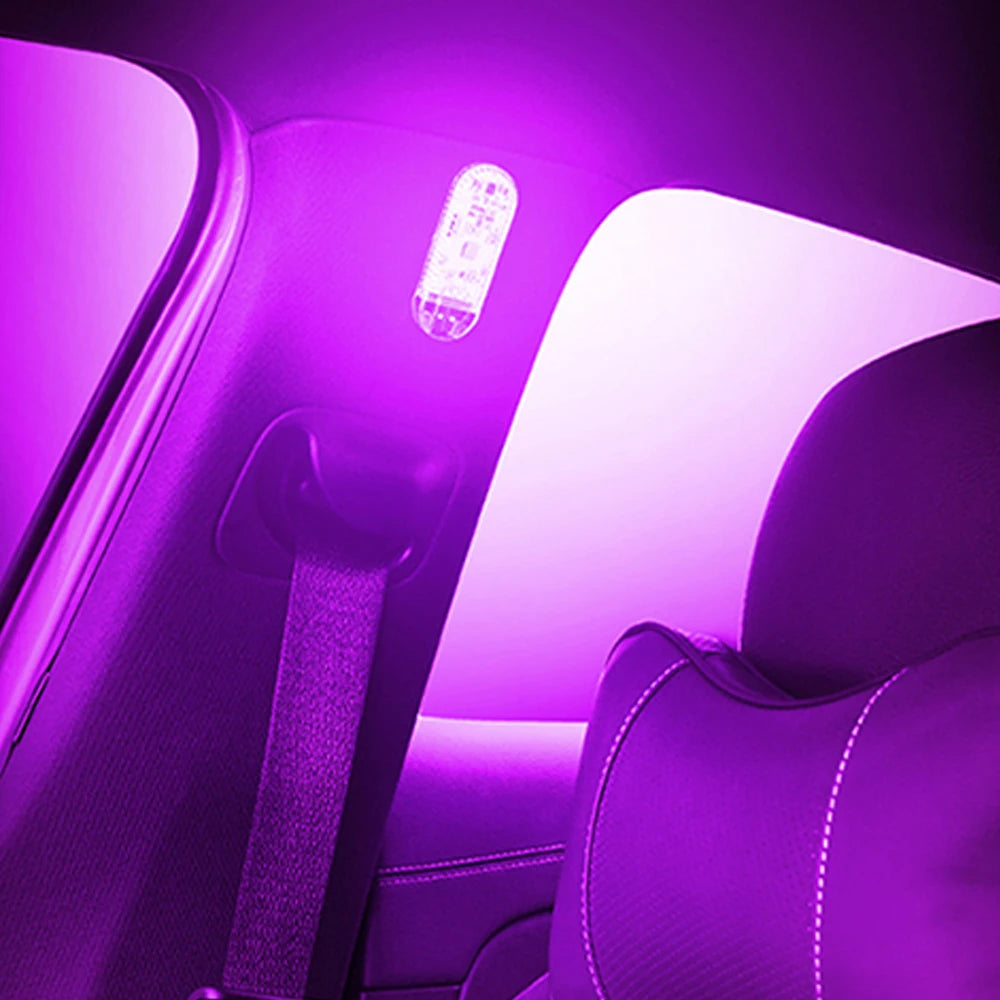 LED Car Mini Touch Light USB Charging Portable Auto Roof Ceiling Reading Night  Lamp Wireless Car Decoration Ambinet Light Beauty World Shop