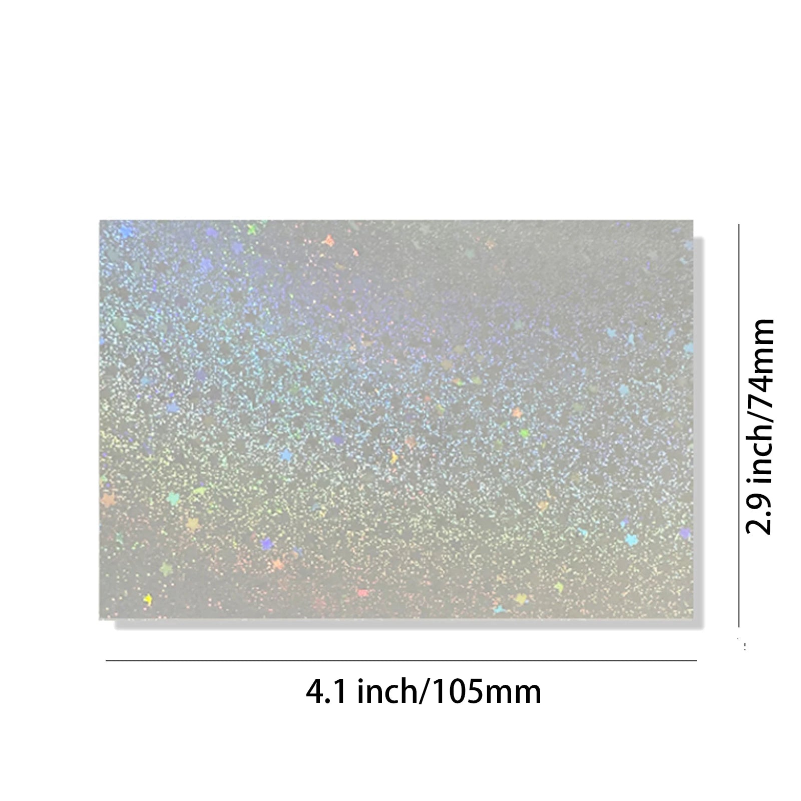 50 Sheets Sand Stars Holographic Sticker Paper 2.9×4.1 inch Glitter Clear Holographic Overlay Cold Laminating Film Self Adhesive Beauty World Shop