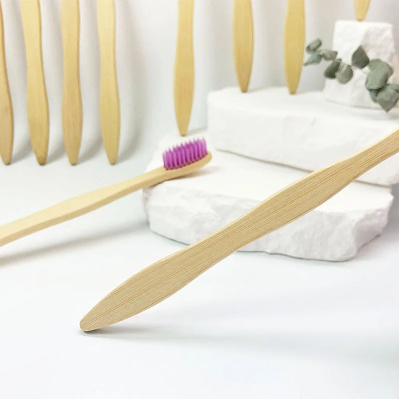10/20/50/100/150Pcs Disposable adult bamboo soft bristled toothbrush wooden toothbrush clean mouth reusable for home and hotel Beauty World Shop