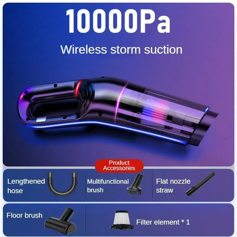 Handheld Home Vacuum Cleaner Rechargeable Portable Vacuum Cleaner Car Home Dual Purpose Wireless Dust Catcher Pet Hair 10000PA Beauty World Shop