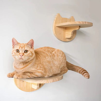 Cat Wall Climbing Shelf Steps Ladder Scratching Post Scratcher Bed Hiding House for Cats Tree Tower Pet Furniture Accessories Beauty World Shop