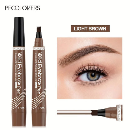 6 Colors 1pc Eyebrow Pen Waterproof 4 Split Tip Eyebrows Pen Eyebrow Tattoo Pen Waterproof Liquid Black Eyebrow Makeup Pencil Beauty Fashion