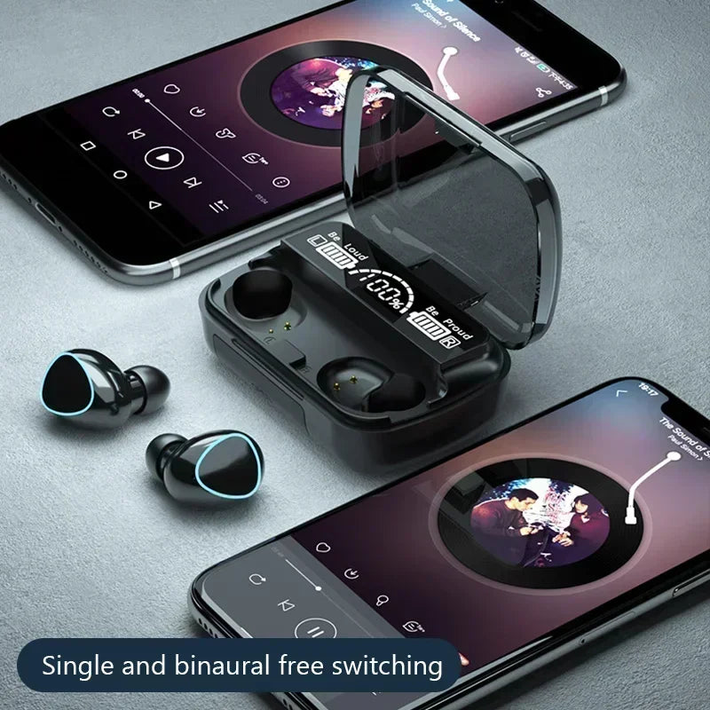 New TWS Bluetooth Earphones Handfree LED Dispay Headphones Bluetooth HiFi Stereo Music Wireless Earbuds for all smartphones Beauty Fashion
