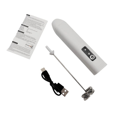 Wireless Milk Frother Electric Type-C Handheld Blender Stainless Steel Mini Coffee Maker Whisk Mixer For Coffee Cappuccino Cream Beauty World Shop