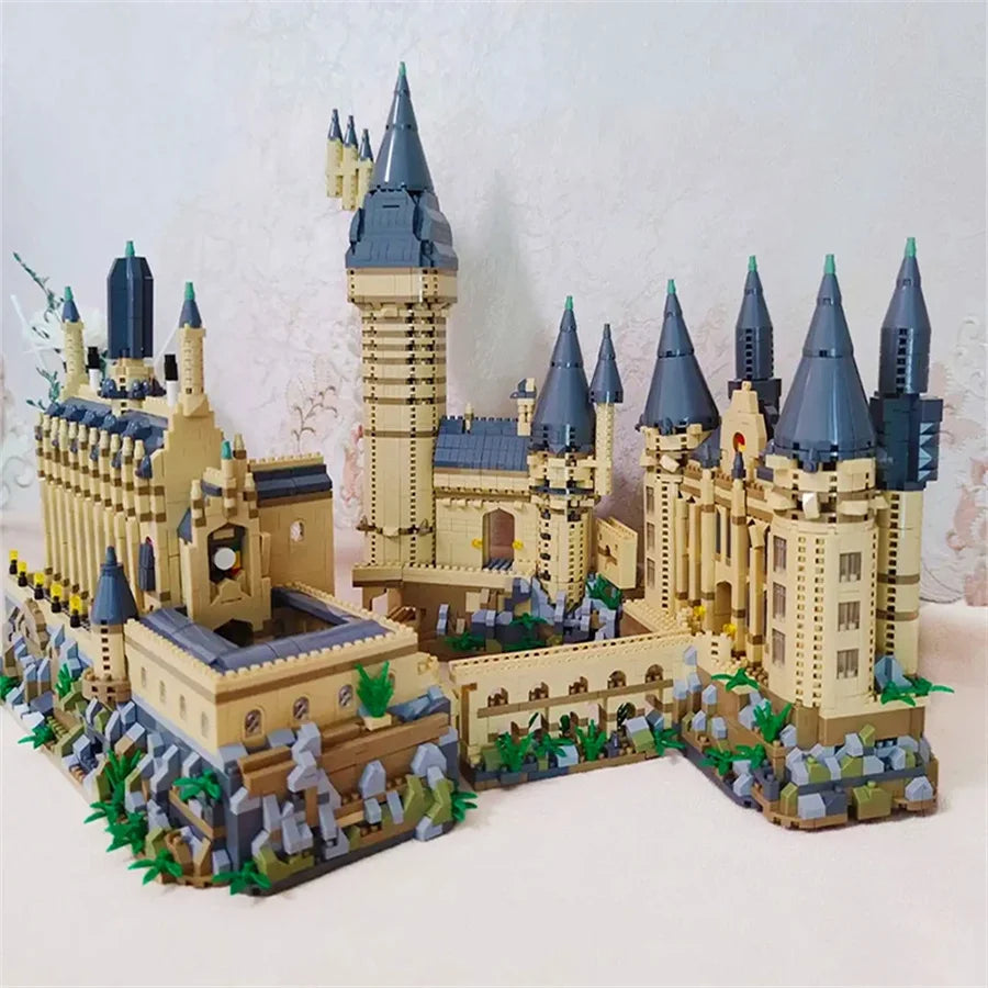 New Magic Hogwarts Castle Micro Building  Blocks Street View Architecture Creative MOC Model Kit  Kids Christmas Birthday Gifts Beauty World Shop