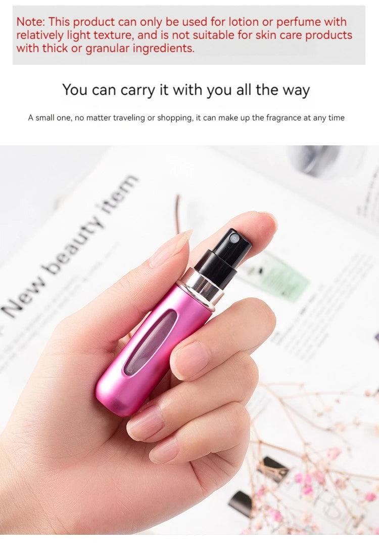 5/8ml Portable Perfume Atomizer Liquid Container For Cosmetics Mini Aluminum Spray Alcochol Empty Refillable Bottle Beauty Fashion