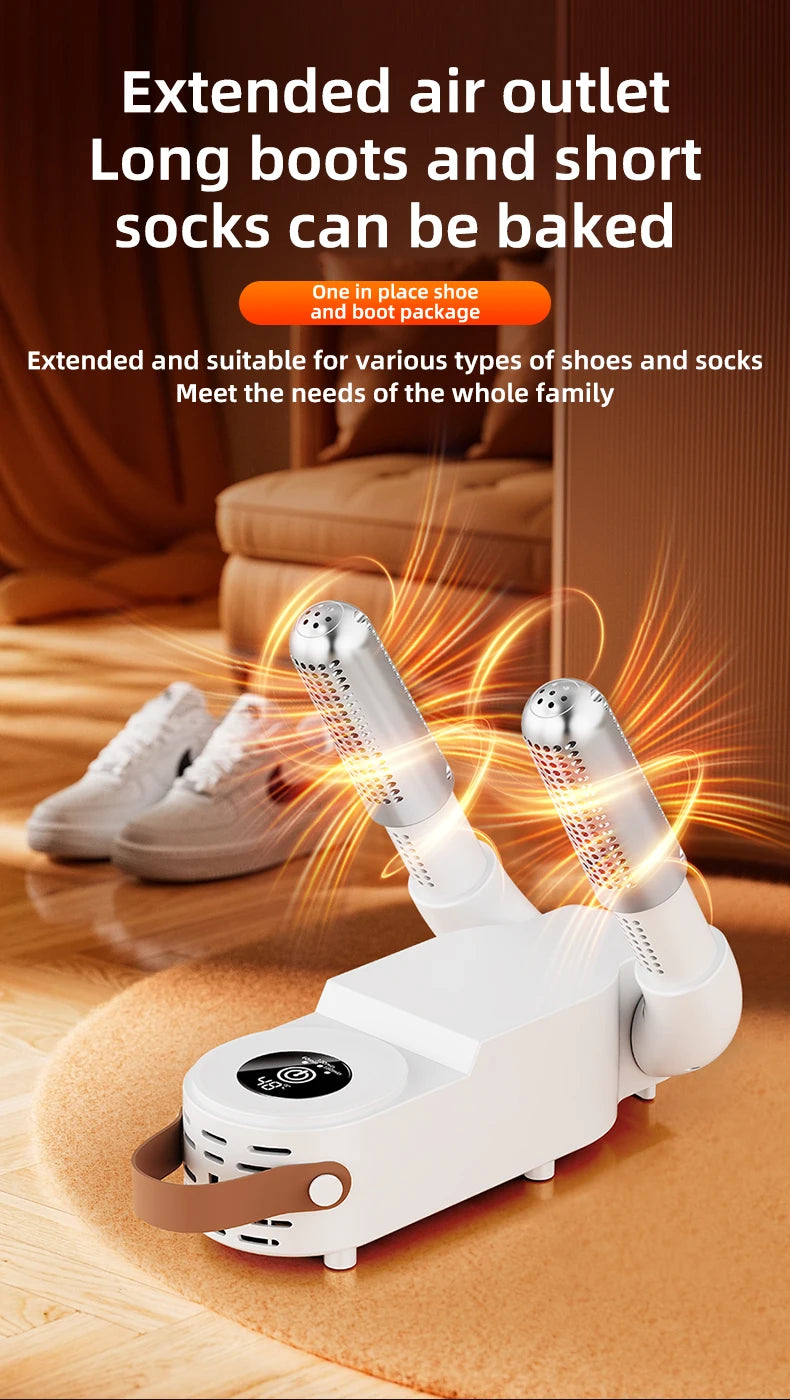 HOMEFISH Intelligent Shoe Dryer Quick Drying Deodorizing Sterilizing Adjustable Timer Household Shoe Warmer And Heater Beauty World Shop