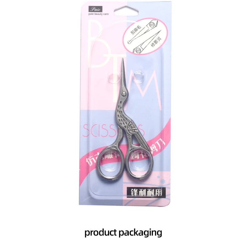 Mr.paper Antique Stork Sewing Art Scissors Made Stainless Steel Suitable for Daily Cutting Embroidery Sewing Craft Art Works Beauty World Shop