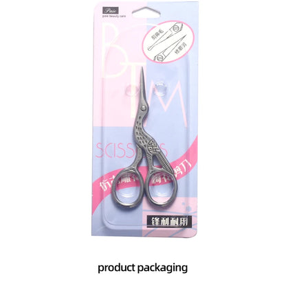 Mr.paper Antique Stork Sewing Art Scissors Made Stainless Steel Suitable for Daily Cutting Embroidery Sewing Craft Art Works Beauty World Shop
