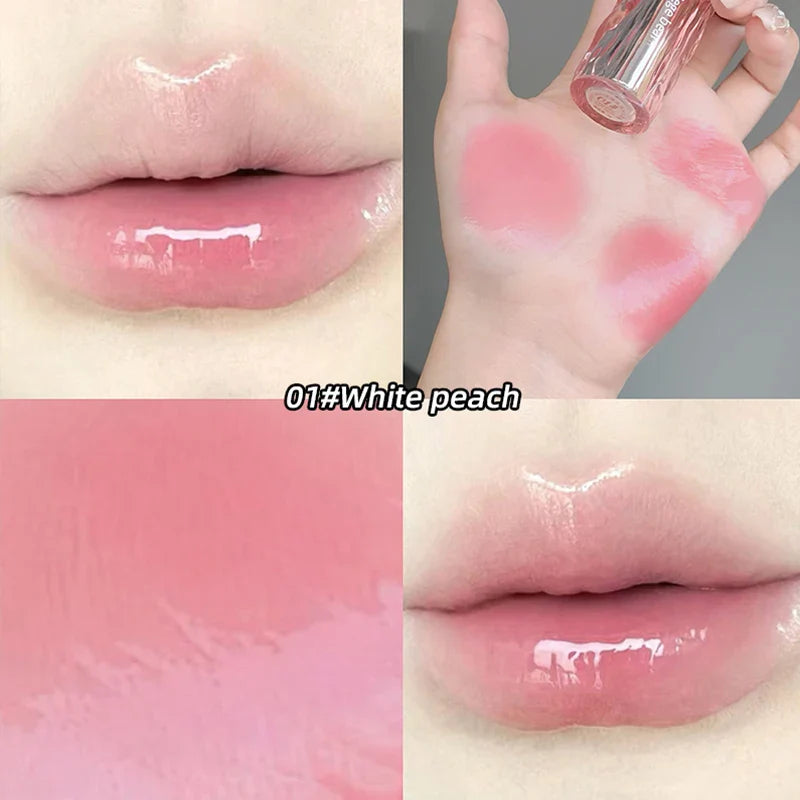 Crystal translucent lip glaze moisturizing water is not easy to fade natural color mouth red lip glaze Beauty Trend Shop