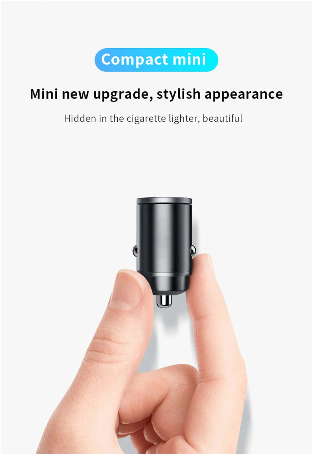 100W/200W QC3.0 PD Mini Car Charger 12-24V Lighter Fast Charging Car USB Type C Charger for Xiaomi Samsung Huawei iPhone Power Beauty World Shop